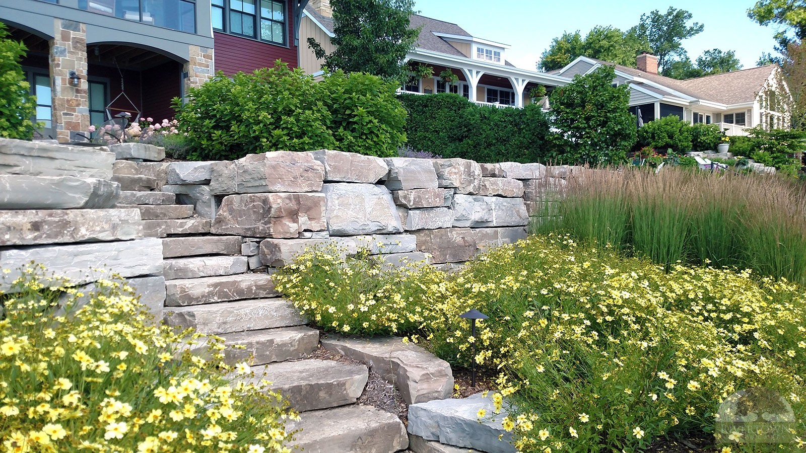 retaining walls and steps